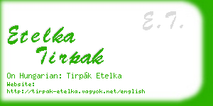 etelka tirpak business card